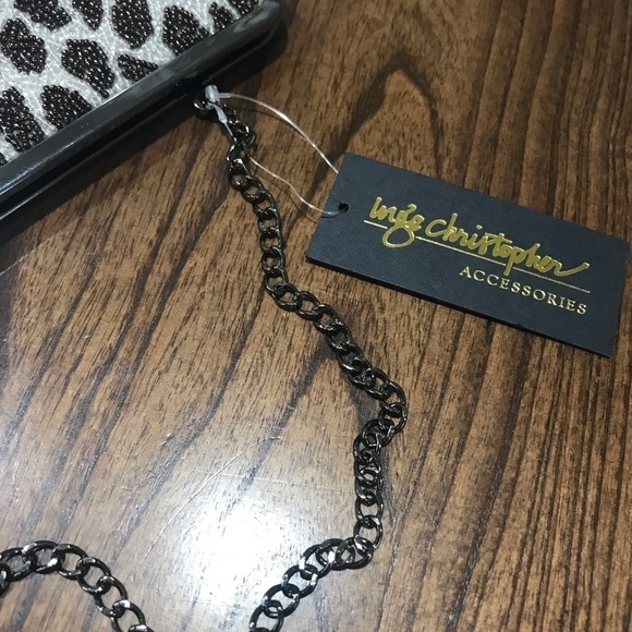 Inge Christopher Clutch Brown Beaded Giraffe Print Luxury Maximalist Neutral 80s - Picture 8 of 12